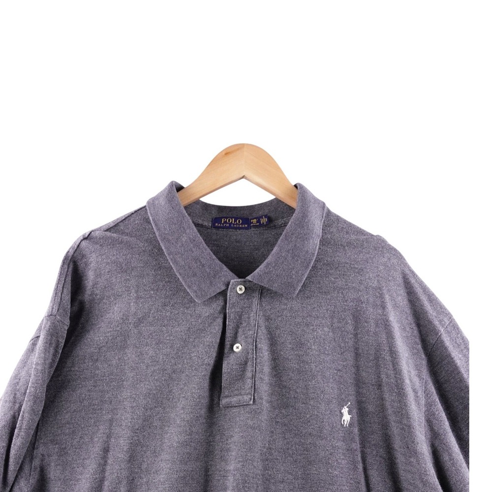 Polo Ralph Lauren Mens Gray Short Sleeve Polo Shirt‎ Embroidered Pony 3XB